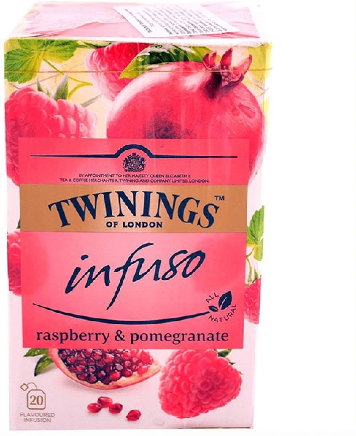 Twinings Чай ''Малина и нар'', плодов, 2 g, в пакетче, 20 брояна ниска цена с бърза доставка - BestPC.BG