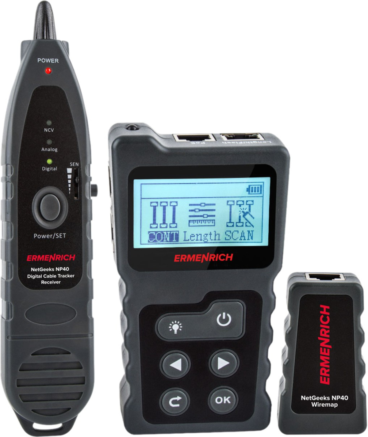Цифров търсач за кабели Ermenrich NetGeeks NP40на ниска цена с бърза доставка - BestPC.BG