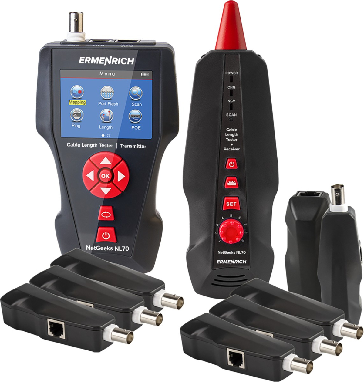 Инструмент/Тестер Тестер за дължина на кабели Ermenrich NetGeeks NL70на ниска цена с бърза доставка - BestPC.BG