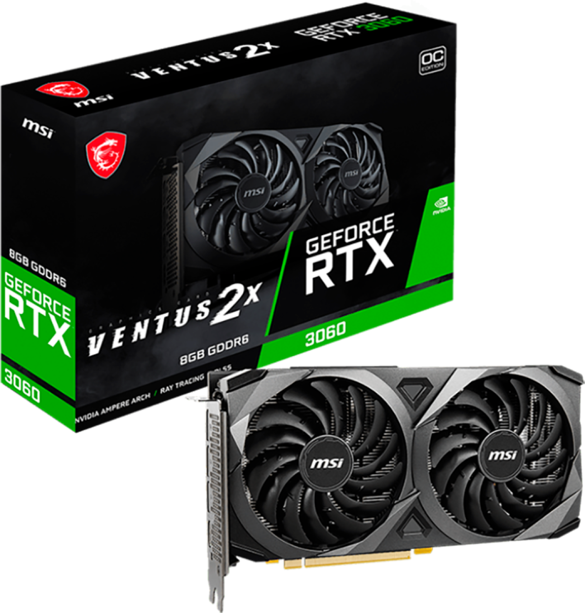 Видеокарта MSI Nvidia GeForce RTX 3060 VENTUS 2X 8GB GDDR6на ниска цена с бърза доставка - BestPC.BG