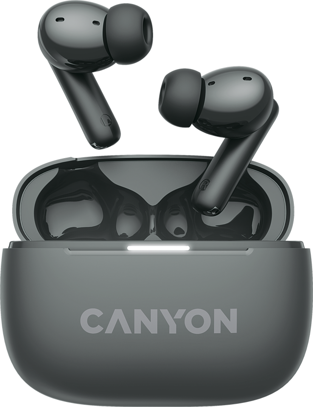Слушалки Canyon OnGo 10 ANC TW, Микрофон, In-Ear, Bluetooth 5.3, USB-C, Черенна ниска цена с бърза доставка - BestPC.BG