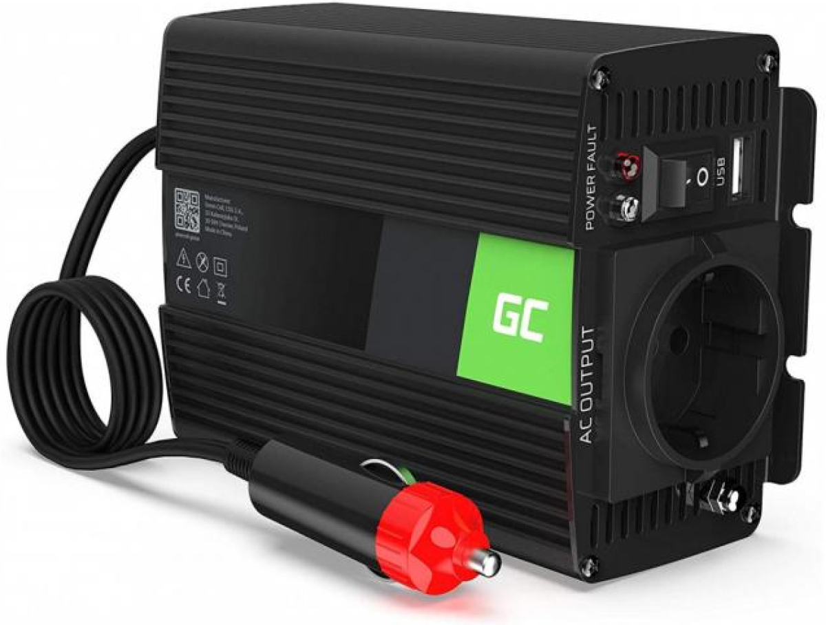 Инвертор GREEN CELL, 24V, 150W -300W, Чиста синусоидана ниска цена с бърза доставка - BestPC.BG