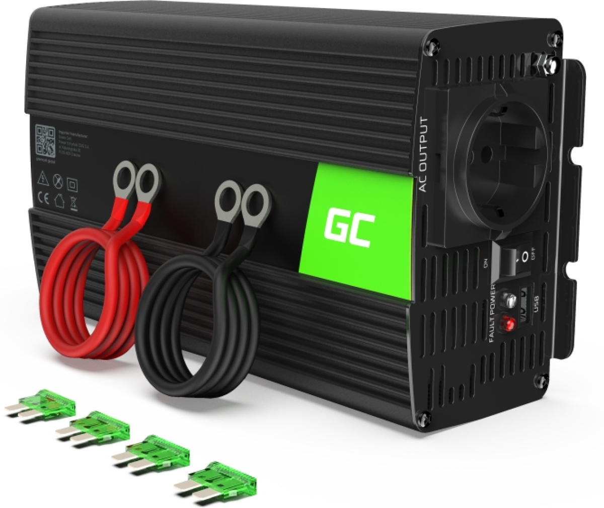 Инвертор GREEN CELL, 24V, 1000W -2000W, 50Hz, Чиста синусоидана ниска цена с бърза доставка - BestPC.BG