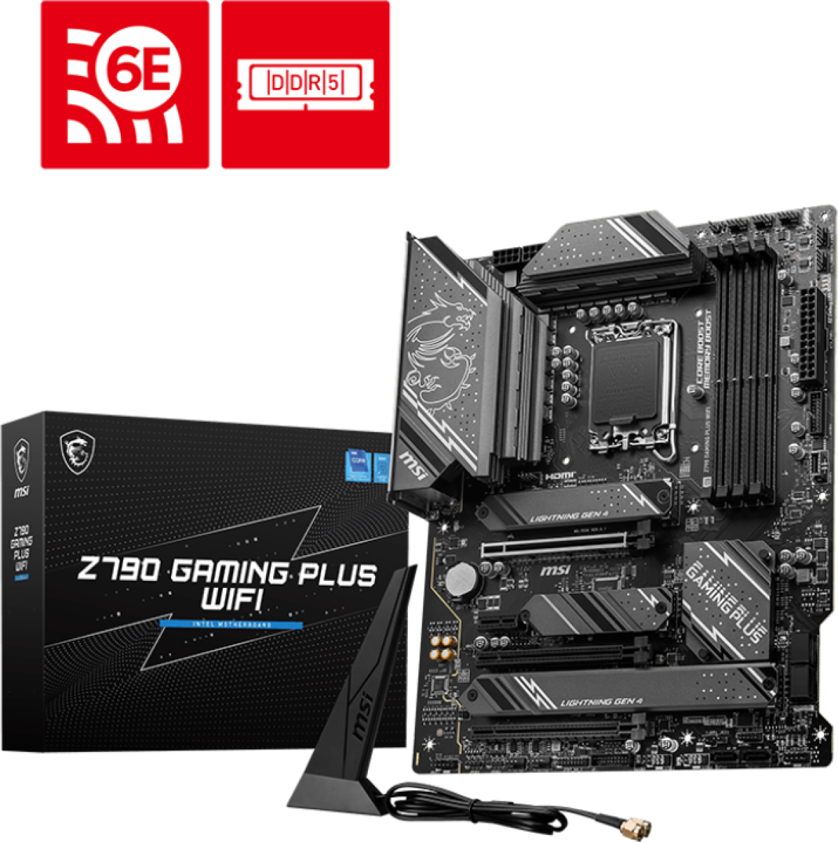 Дънна платка MSI Z790 Gaming Plus WiFi, LGA1700, 4x DDR5, ATX, 4x USB 2.0, 6x SATA3 6.0 Gb/sна ниска цена с бърза доставка - BestPC.BG