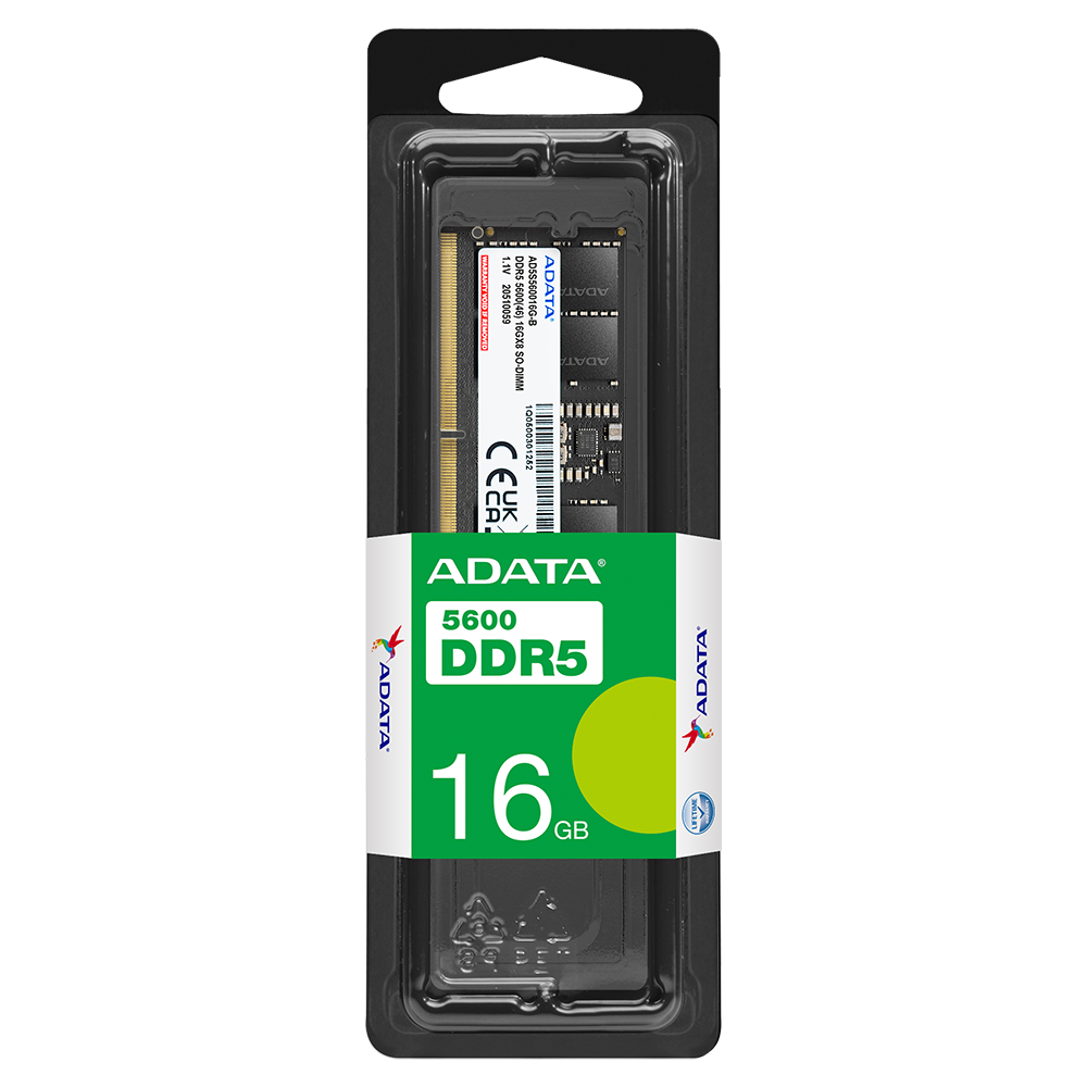 Памет Adata AD5S560016G-S, 16GB DDR5 SoDIMM, 5600Mhz, 1.1V, 262 pinна ниска цена с бърза доставка - BestPC.BG