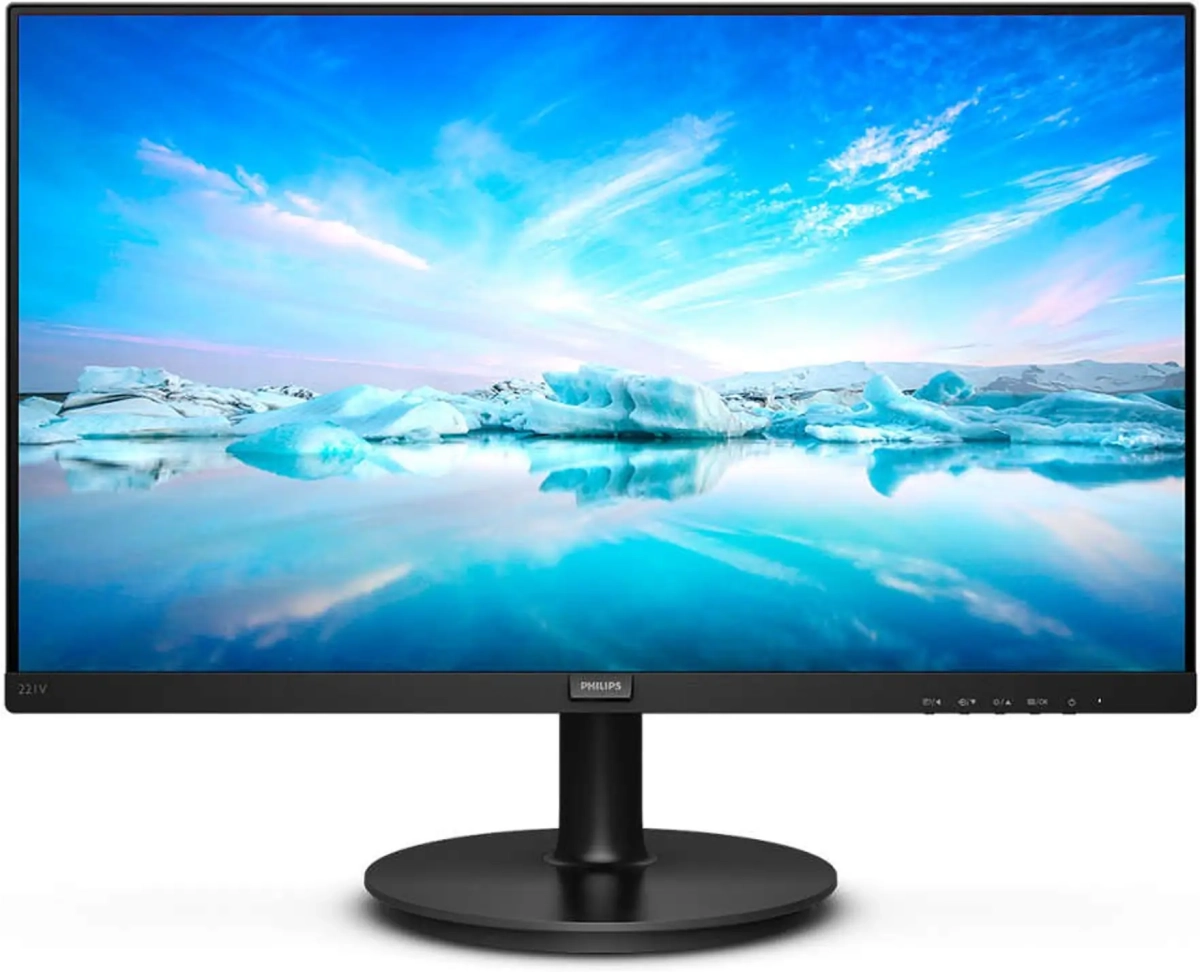 Монитор Philips 221V8, 21.5" VA WLED, 1920x1080@75Hz, 4ms GtG, 250cd m-2, 3000:1, D-SUBна ниска цена с бърза доставка - BestPC.BG