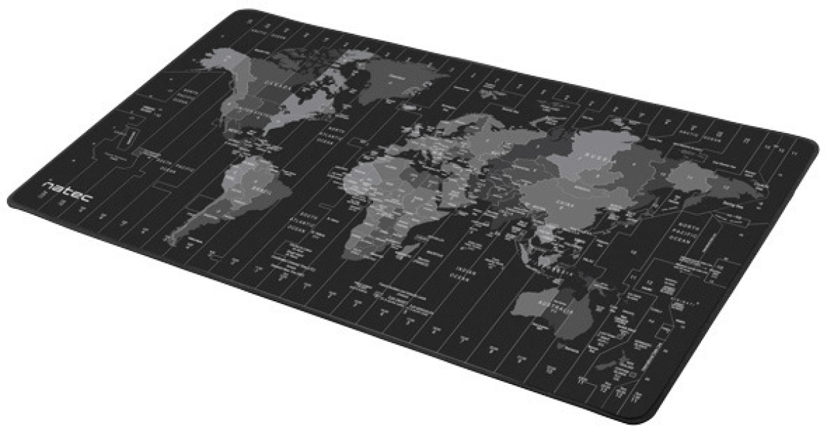 Подложка за мишка Natec Mouse Pad Time Zone Map MAXI 800x400 ммна ниска цена с бърза доставка - BestPC.BG