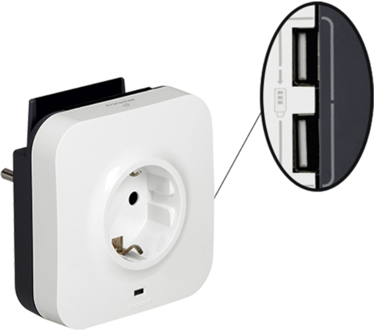 Контакт Адаптер защита от пренапрежение 2P+E 16А Шуко и 2хRJ45 - Legrand 694670на ниска цена с бърза доставка - BestPC.BG