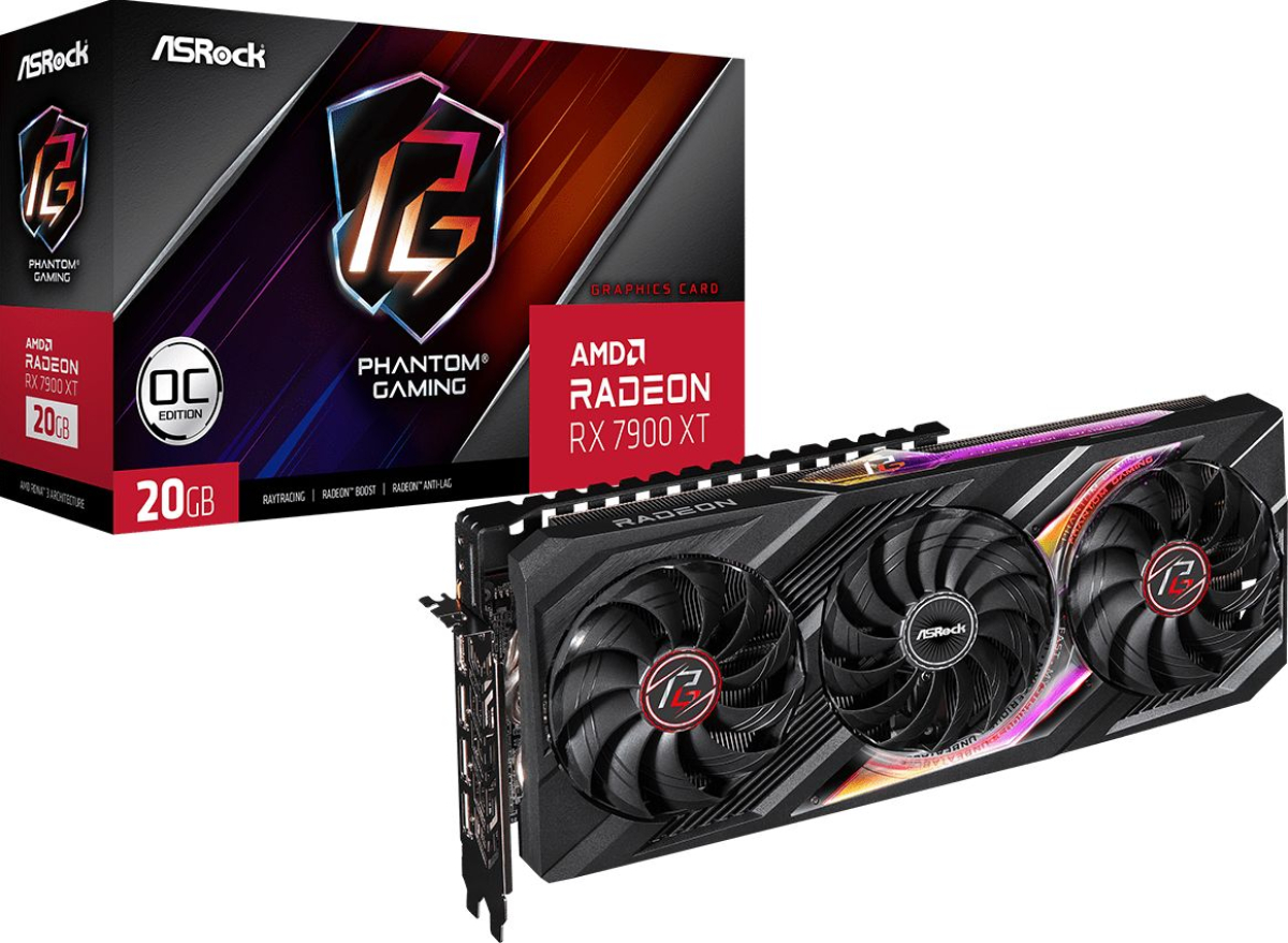 Видеокарта Asrock AMD Radeon RX 7900XT Phantom Gaming 20GB OC, GDDR6, 1x HDMI, 3х DPна ниска цена с бърза доставка - BestPC.BG