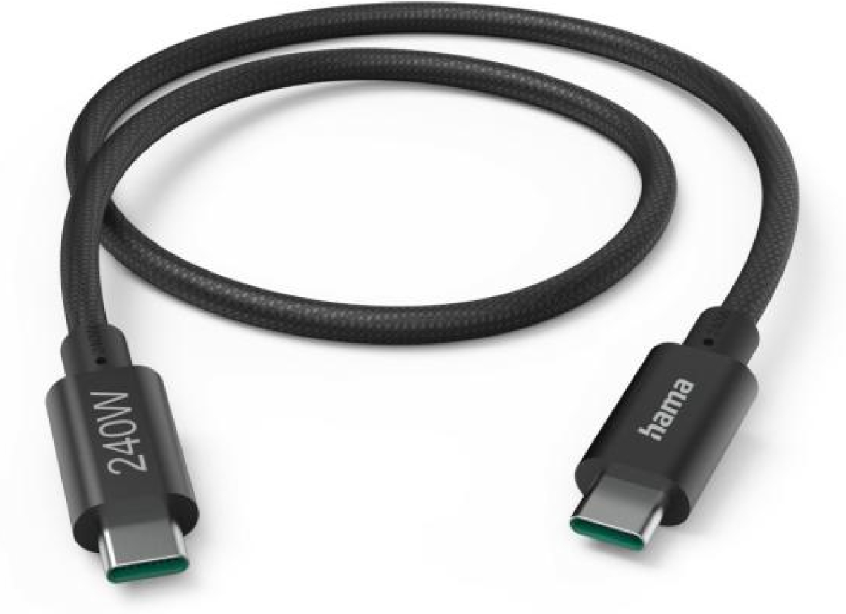 Кабел/адаптер Hama "Full-Featured" USB-C - USB-C, 240 W, USB 3.2 Gen1, 5Gbit-s, 1,5 mна ниска цена с бърза доставка - BestPC.BG