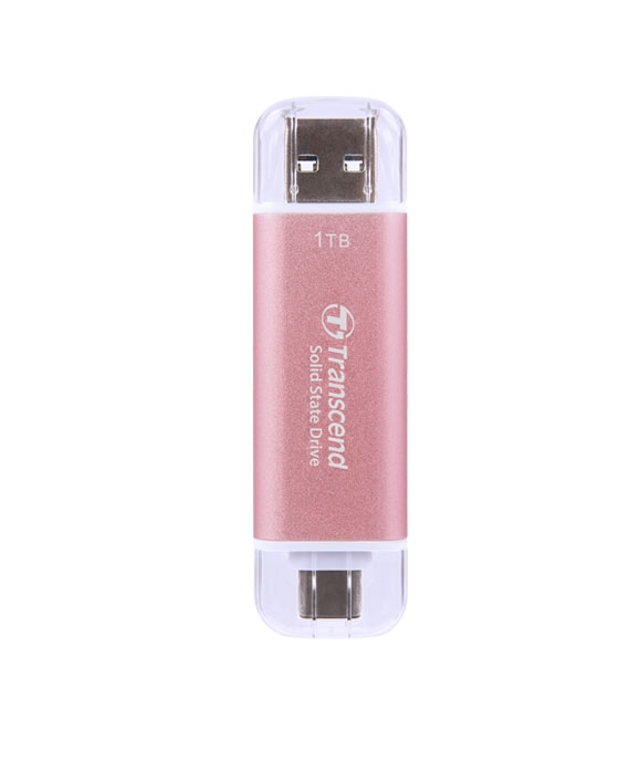 SSD външен Transcend 1TB, USB External SSD, ESD310P, USB 10Gbps, Type C-A, Pinkна ниска цена с бърза доставка - BestPC.BG
