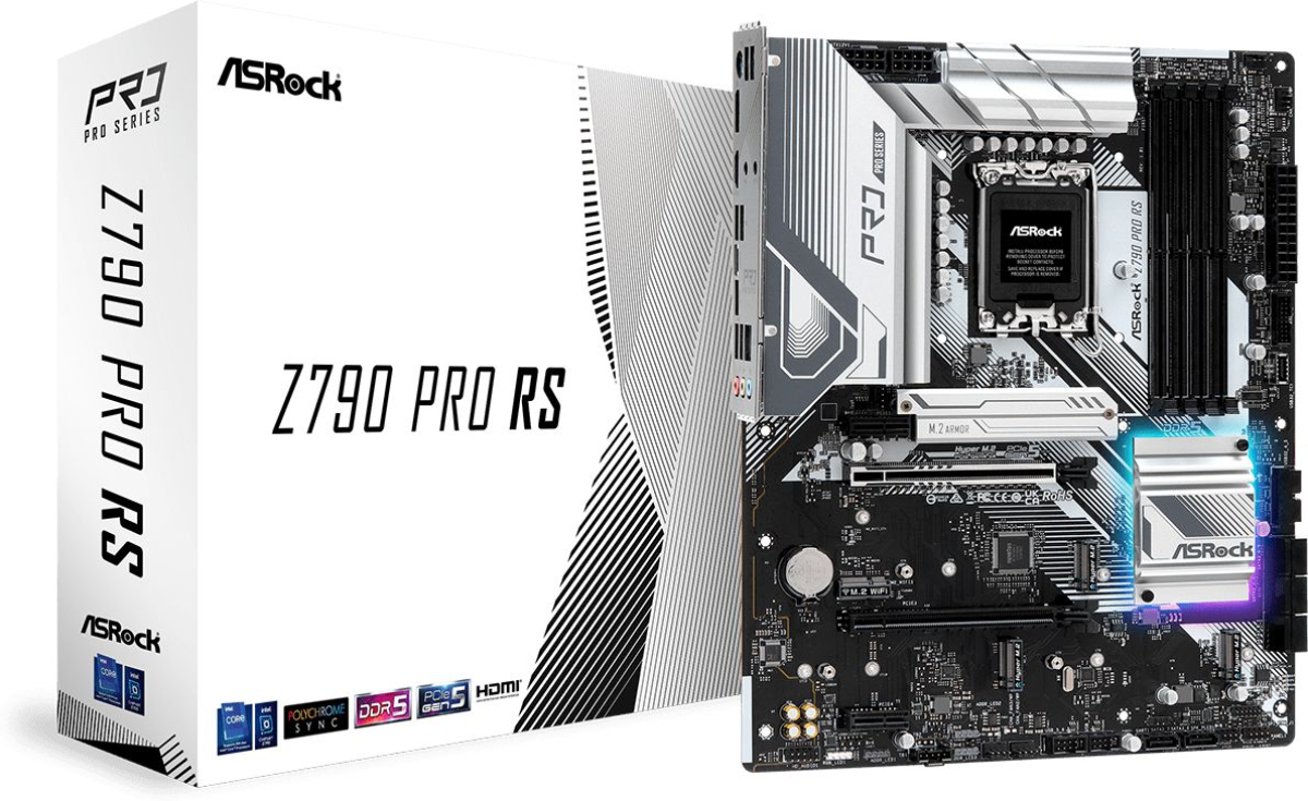 Дънна платка Asrock Z790 Pro RS, LGA1700, 4x DDR5, 8x SATA3 6.0 Gb/s, 1x HDMI, ATXна ниска цена с бърза доставка - BestPC.BG