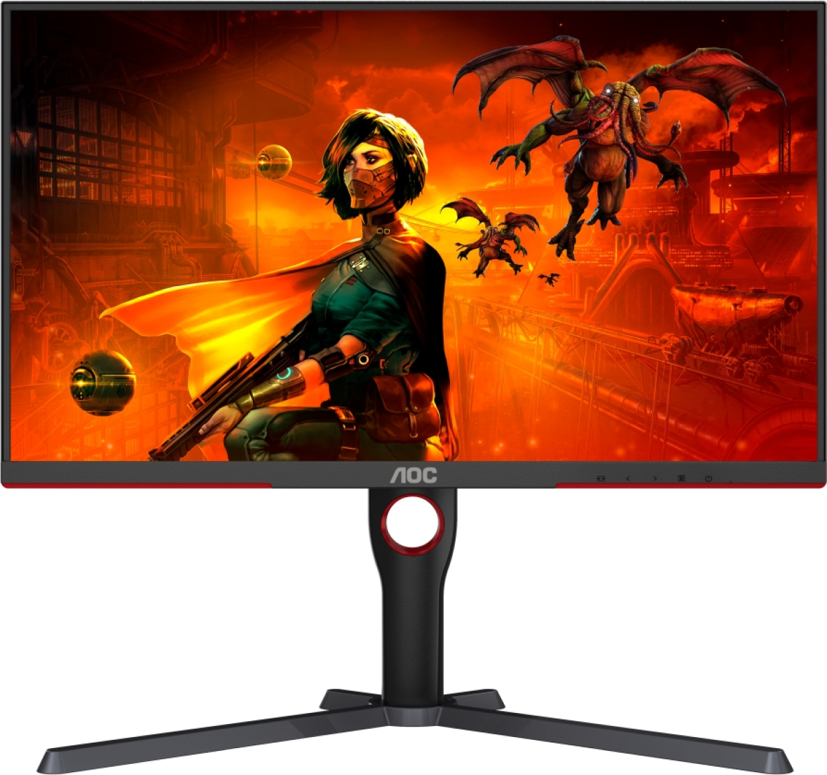 Монитор AOC U27G3X-BK, 27" 3840 x 2160UHD 4K, LED, IPS, 160Hz, 1ms, 2x HDMI, 1x DP,черенна ниска цена с бърза доставка - BestPC.BG