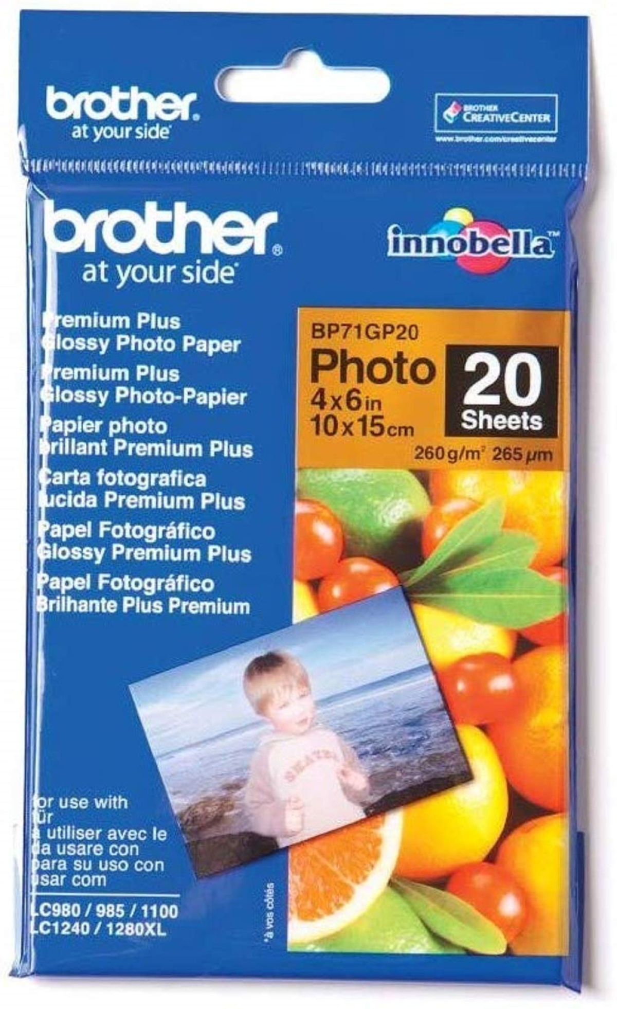 Хартия за принтер BROTHER BP71GP20 photo paper A6 20BL 190g/qm for MFC-6490CW DCP-375CWна ниска цена с бърза доставка - BestPC.BG