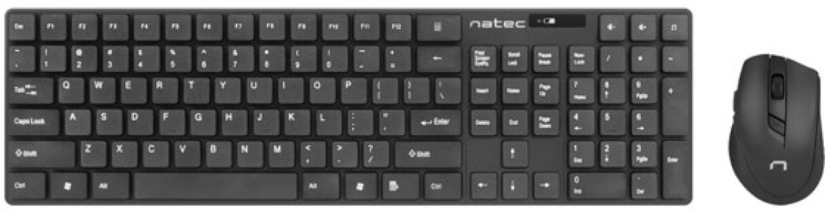Клавиатура Natec Set 2 in 1 Keyboard + Mouse Wireless US Layoutна ниска цена с бърза доставка - BestPC.BG