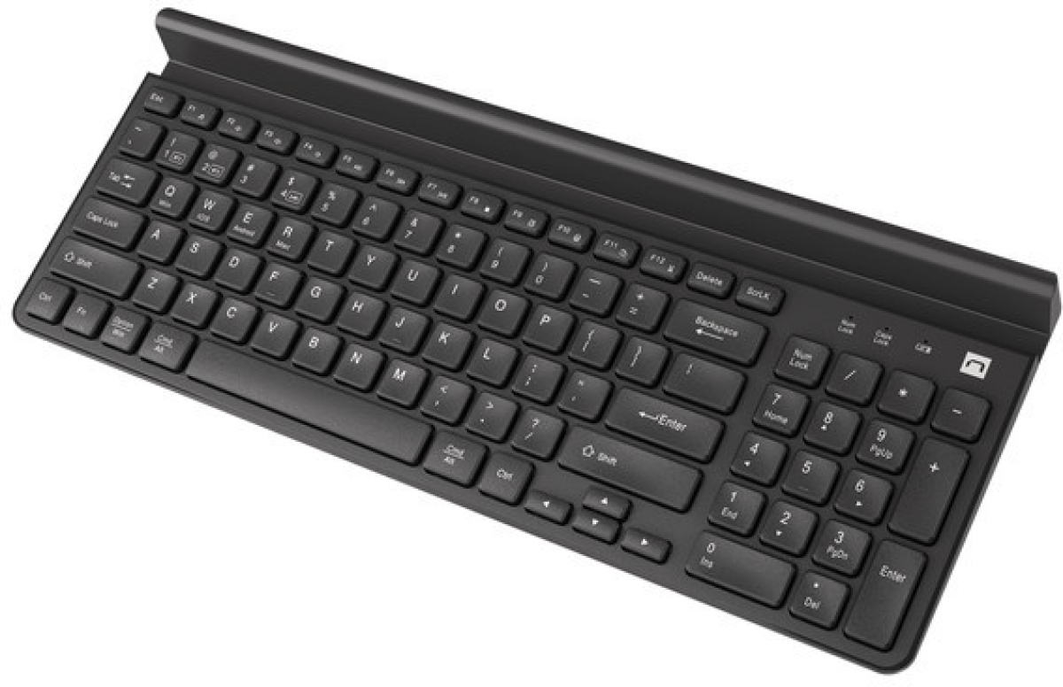 Клавиатура Natec Keyboard Felimare US Layout Wireless Bluetooth + 2.4 GHz Slim Pnone -Tablet Holder, Чернана ниска цена с бърза доставка - BestPC.BG