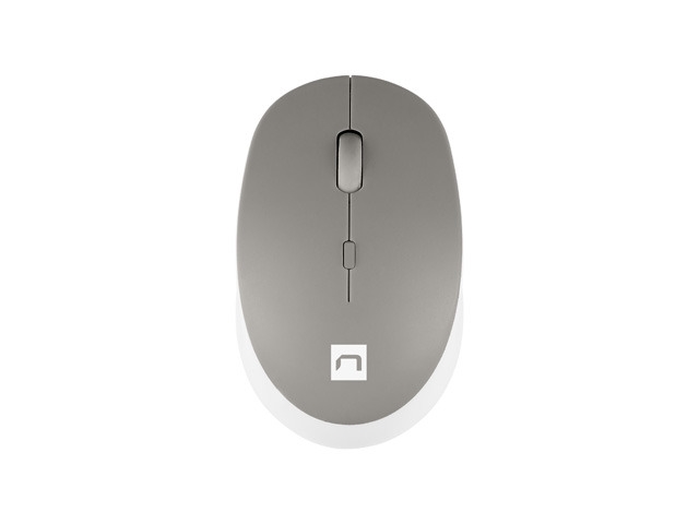 Мишка Natec Harrier 2, безжична Bluetooth 5.1, оптичен сензор, 1600 dpi, бял/сив цвятна ниска цена с бърза доставка - BestPC.BG