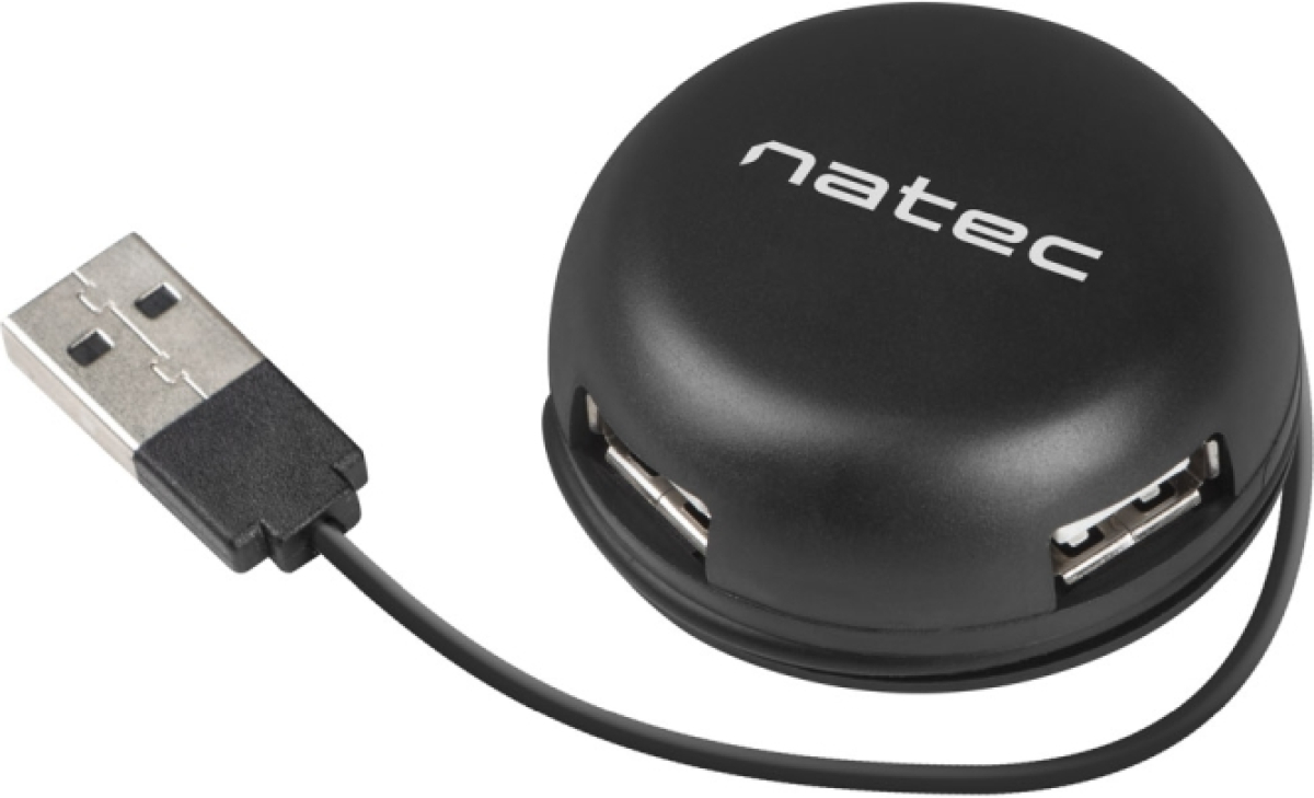 USB Хъб Natec usb 2.0 hub bumblebee 4-port blackна ниска цена с бърза доставка - BestPC.BG