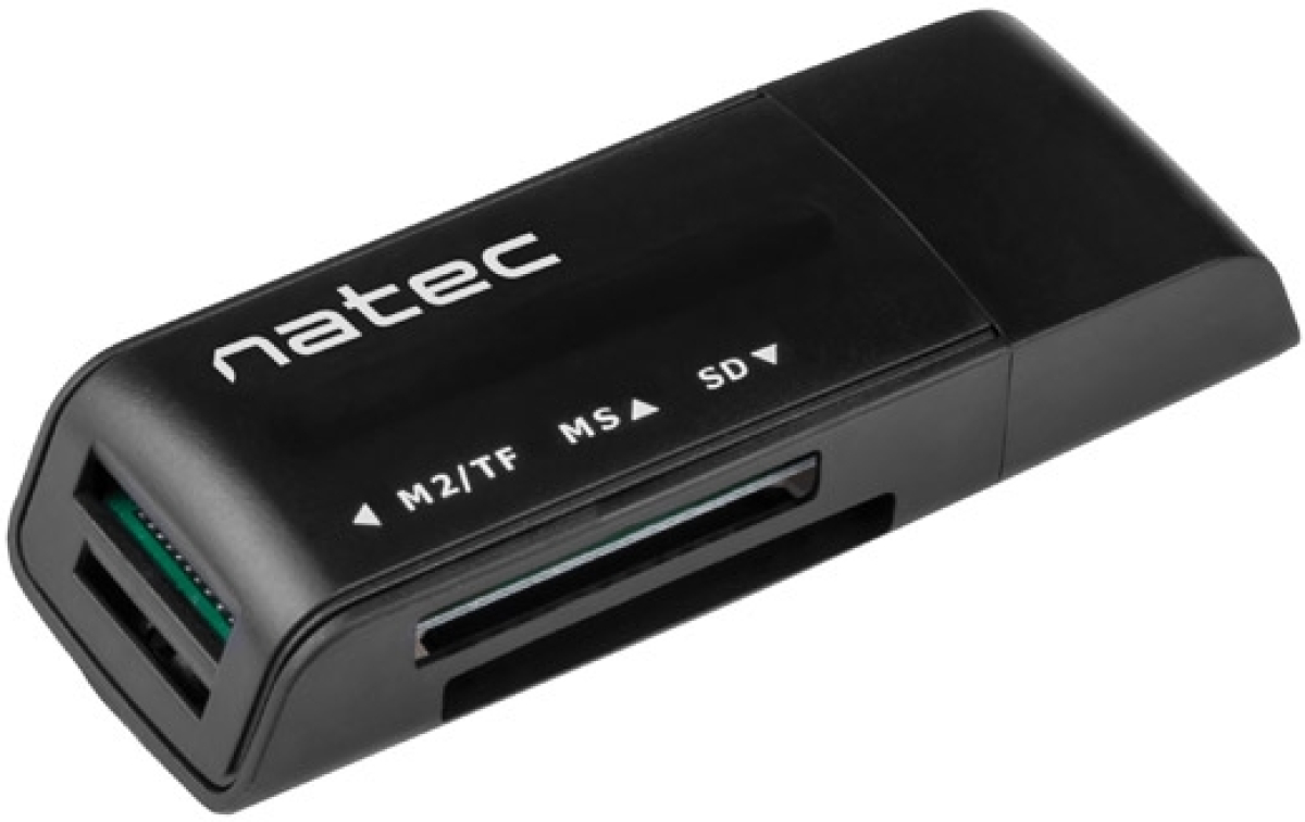Картов четец Natec Card Reader MINI ANT 3 SDHC MMC M2 MICRO SD USB 2.0 Blackна ниска цена с бърза доставка - BestPC.BG