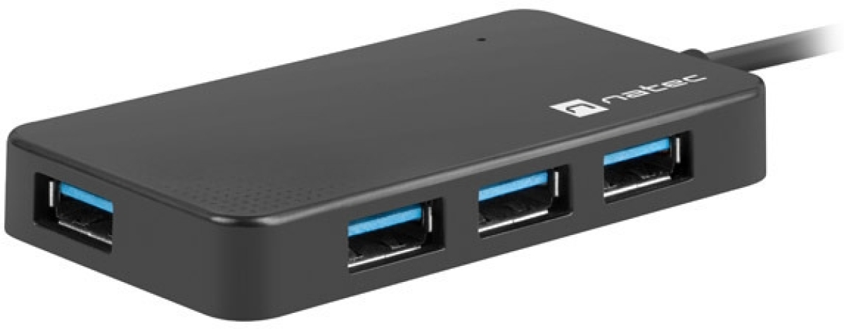 USB Хъб Natec usb 3.0 hub silkworm 4-ports black usb-cна ниска цена с бърза доставка - BestPC.BG