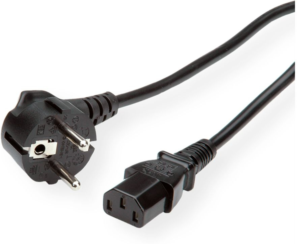 VALUE 19.99.1017 :: Кабел захранващ прав, черен, 0.6 мна ниска цена с бърза доставка - BestPC.BG