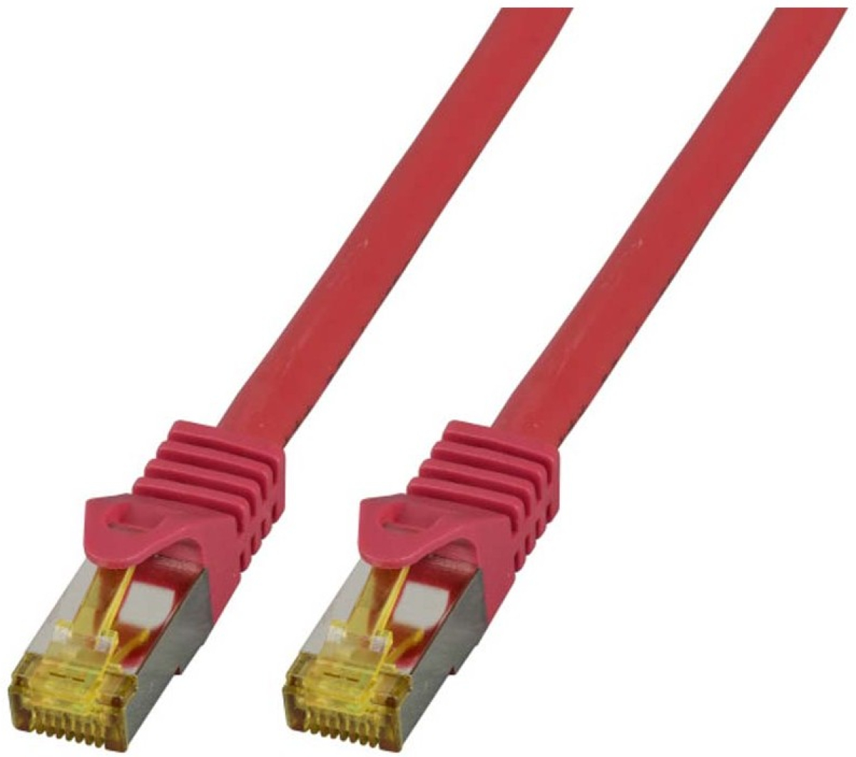RJ45 Пач корда S-FTP, кат. 6A, LSZH, кат. 7 Raw cable, червена — 2 метрана ниска цена с бърза доставка - BestPC.BG