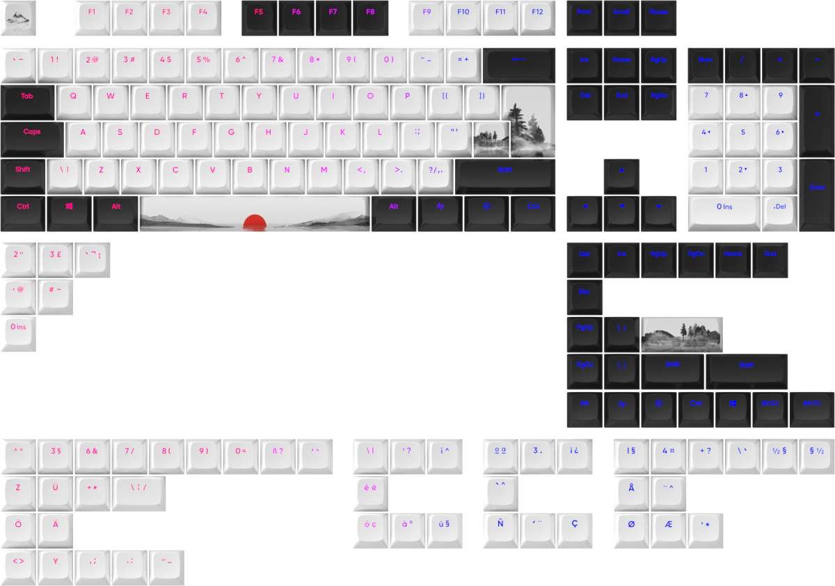 Други Капачки за механична клавиатура Dark Project - Fuji за ANSI  ISO Layoutна ниска цена с бърза доставка - BestPC.BG