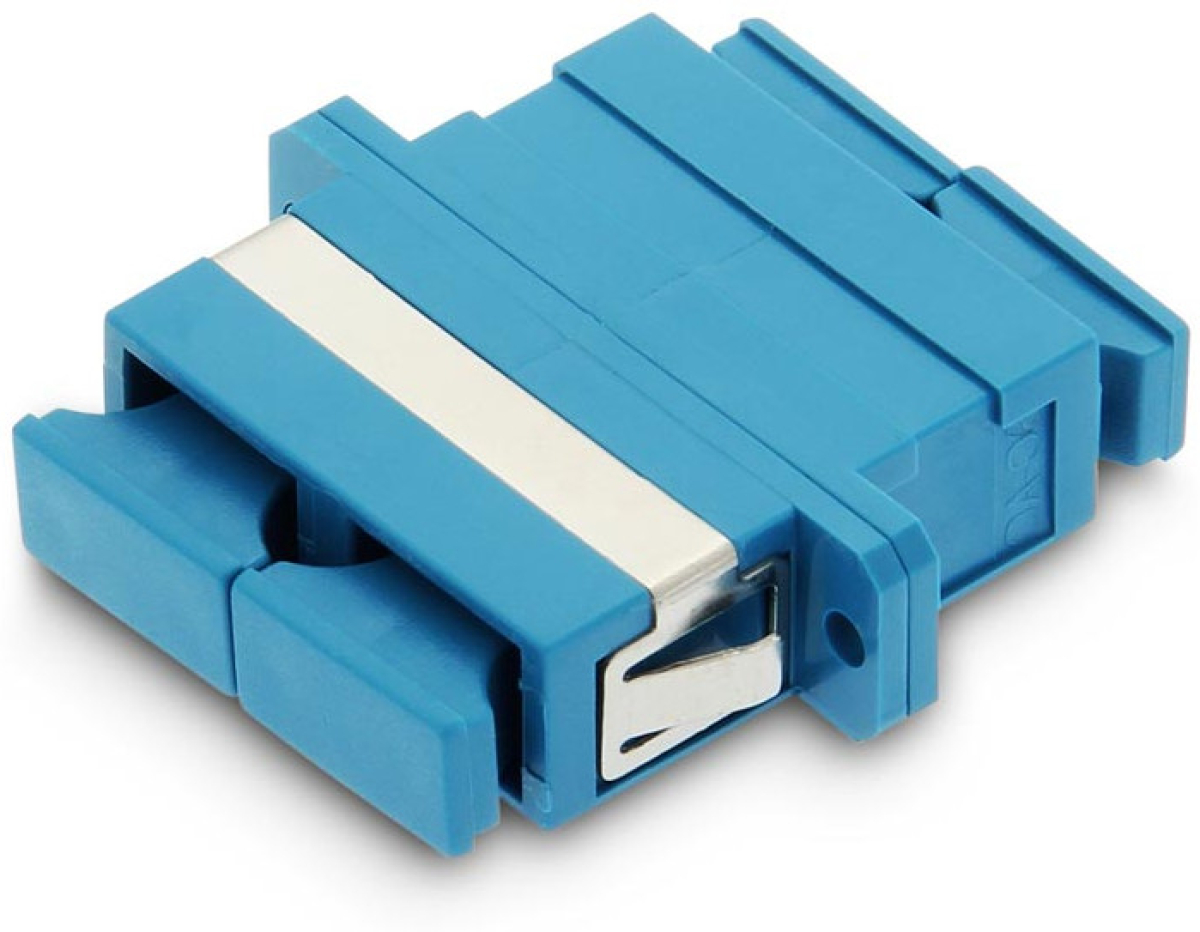Конектор / букса SC дуплексен оптичен адаптер, сингълмод, син, AFLна ниска цена с бърза доставка - BestPC.BG