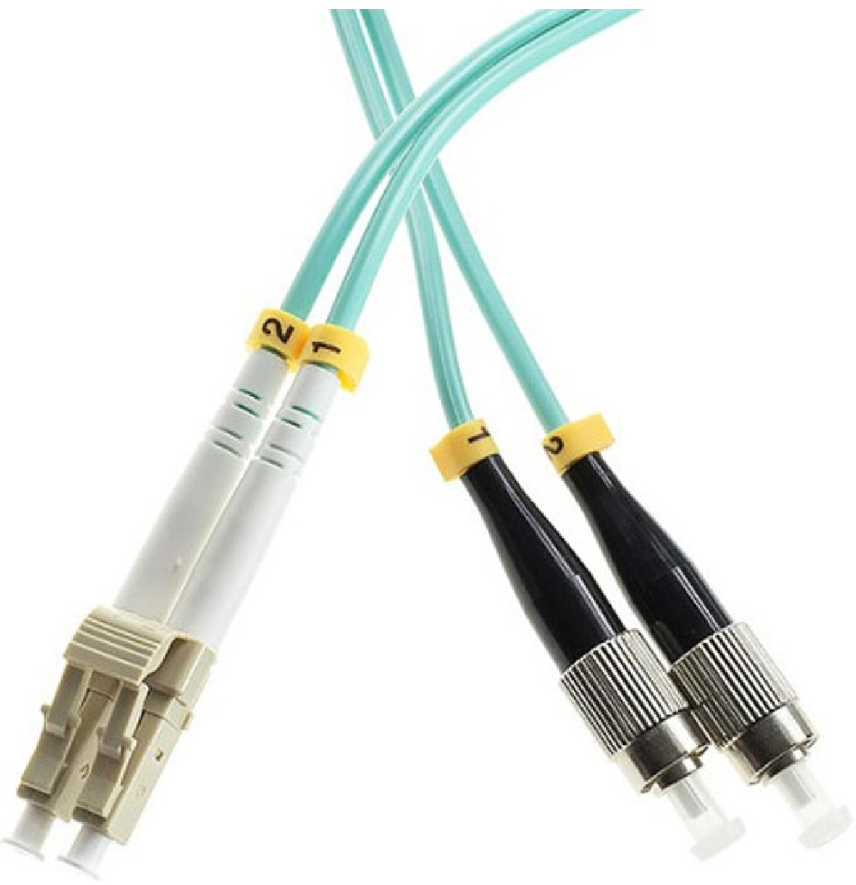 Оптична пач корда FC-LC мултимод OM3 дуплекс 3мм оптичен пач кабел — 2 метрана ниска цена с бърза доставка - BestPC.BG