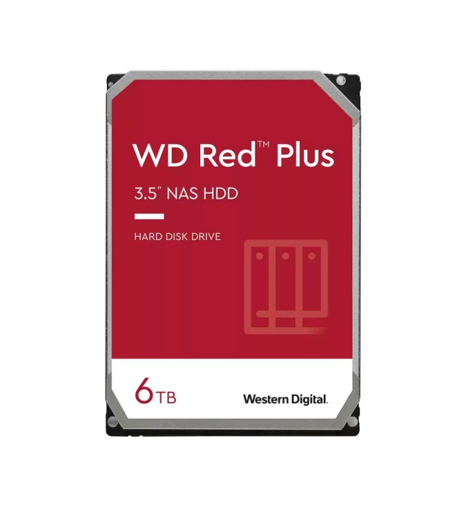 HDD NAS Western Digital Red 6TB Plus ( 3.5", 256MB, 5400 RPM, SATA 6Gb-s )на ниска цена с бърза доставка - BestPC.BG