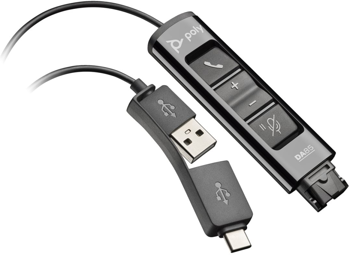 Кабел/адаптер HP Poly DA85 Headset cable USB 24 pin USB-C male to Quick Disconnect male 1.3mна ниска цена с бърза доставка - BestPC.BG