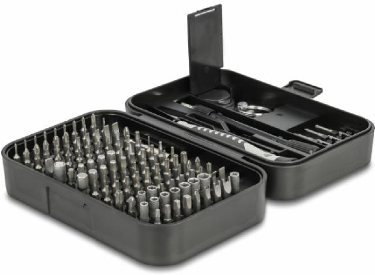 Инструмент/Тестер Комплект отвертки DeLock 64167, 130 части, S2, Калъфна ниска цена с бърза доставка - BestPC.BG