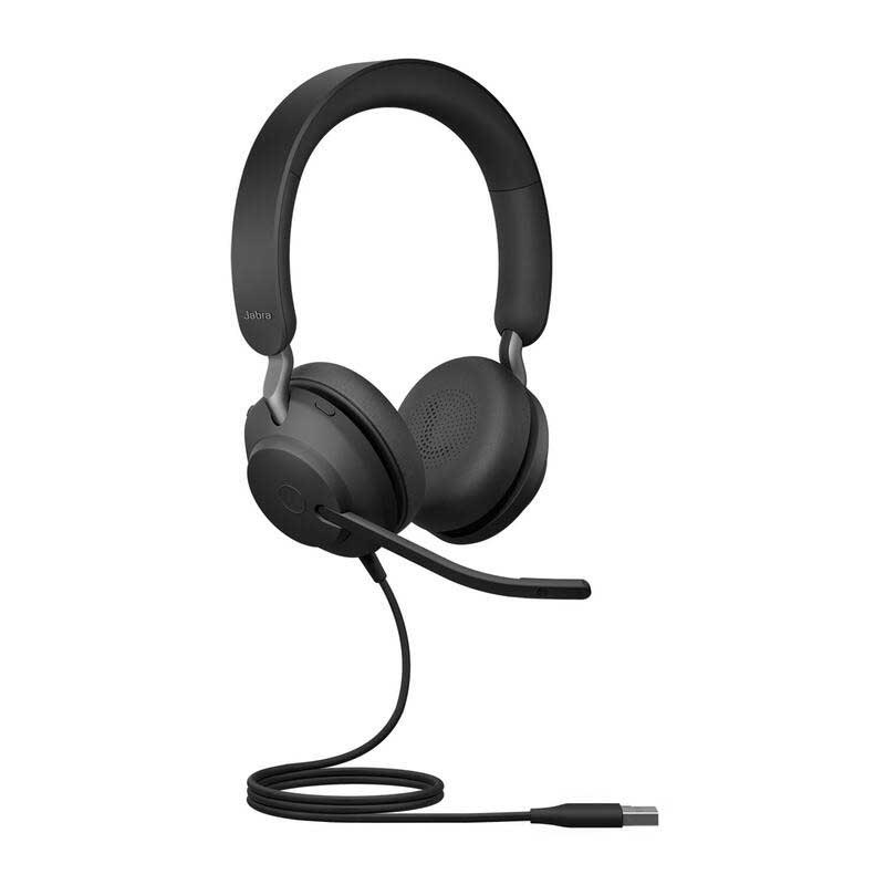 Jabra Evolve2 55 стерео слушалки, Bluetooth, Link380a, MS, черенна ниска цена с бърза доставка - BestPC.BG