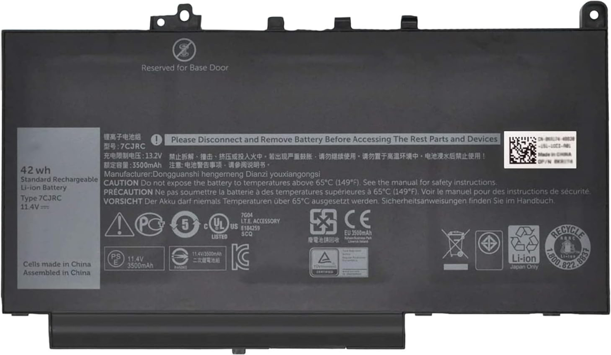 Батерия за лаптоп Dell, 3 клетки, 11.1V, 41Wh, Заместителна ниска цена с бърза доставка - BestPC.BG