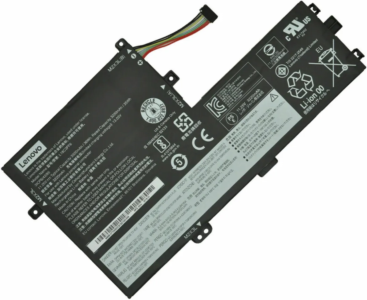 Батерия за лаптоп Lenovo, 3 клетки, 11.4V, 51Wh, Заместителна ниска цена с бърза доставка - BestPC.BG