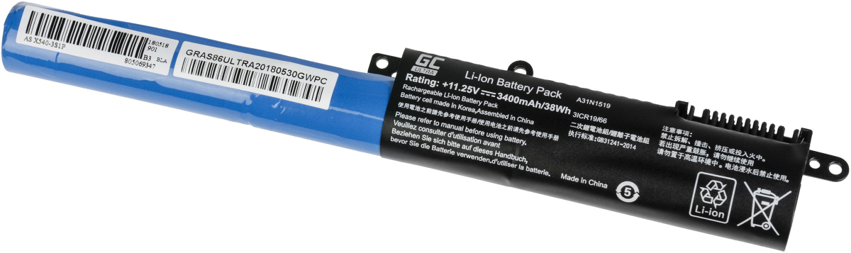 Батерия за лаптоп Asus, 3 клетки, 11.25V, 29Wh, Заместителна ниска цена с бърза доставка - BestPC.BG