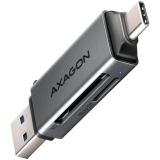 Картов четец Axagon CRE-DAC External, Type-C+Type-A 2-slot SD-microSDна ниска цена с бърза доставка - BestPC.BG
