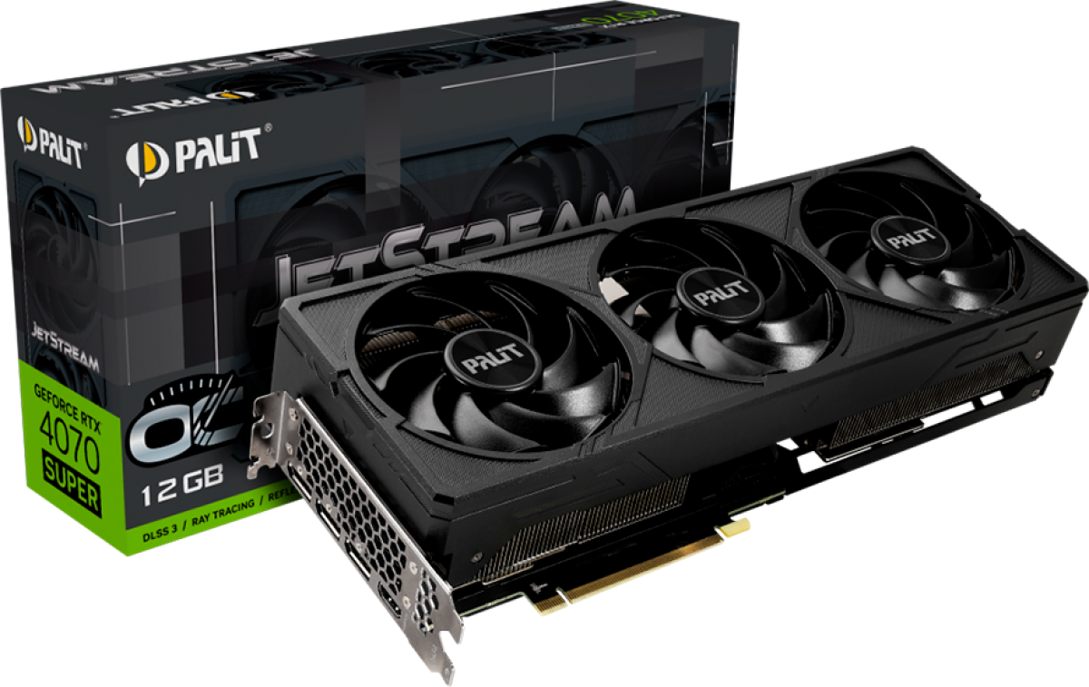 Видеокарта Palit GeForce RTX 4070 Super JetStream OC, 12GB GDDR6X, 3x DP 1.4a, 1x HDMI 2.1aна ниска цена с бърза доставка - BestPC.BG