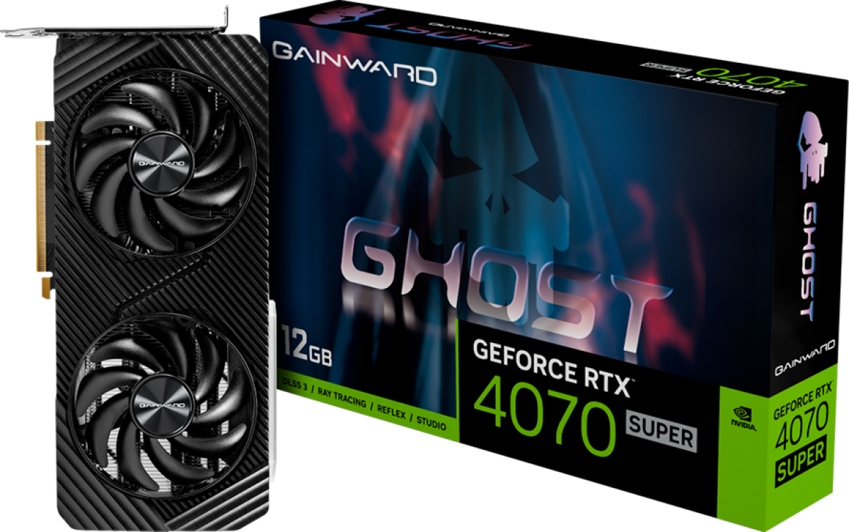 Видеокарта Gainward GeForce RTX 4070 Super Ghost, 12GB GDDR6X, 192 bit, 1x HDMI 2.1,3x DP 1.4aна ниска цена с бърза доставка - BestPC.BG