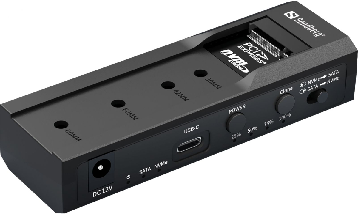 SANDBERG SNB-136-49 :: Докинг станция USB 3.2 Cloner and Dock, M2 + NVMe + SATAна ниска цена с бърза доставка - BestPC.BG