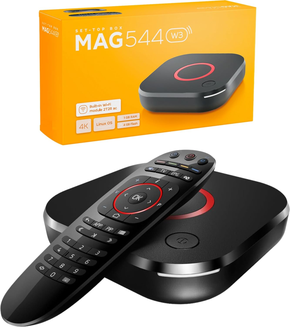 STB - мрежов плейър IPTV приемник Infomir MAG544w3 - Wifi (Set-Top-Box) - медиен плейърна ниска цена с бърза доставка - BestPC.BG