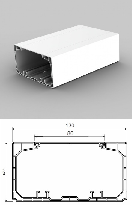 PVC кабелен канал PK 130х65 ммна ниска цена с бърза доставка - BestPC.BG