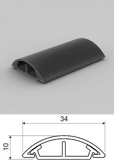 PVC кабелен канал за монтаж върху под с ширина 35мм, тъмно сив, LO35LDна ниска цена с бърза доставка - BestPC.BG