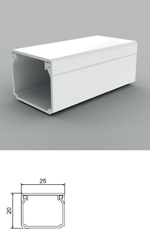 PVC кабелен канал Kopos Kolin LHD 25х20 ммна ниска цена с бърза доставка - BestPC.BG