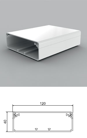 PVC кабелен канал EKD 120х40 ммна ниска цена с бърза доставка - BestPC.BG