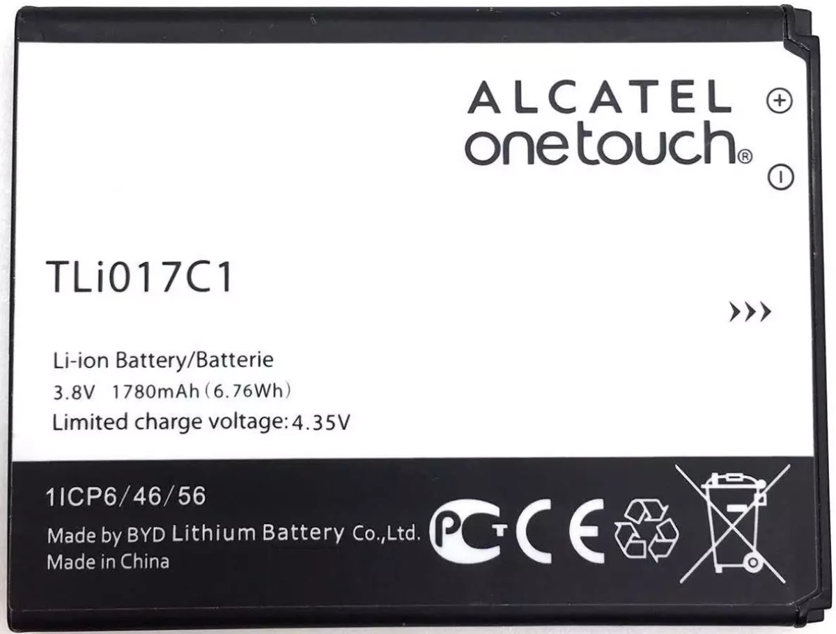 Батерия за смартфон TLI017C1 Alcatel OT-5027B, 3.8V, 1780mAhна ниска цена с бърза доставка - BestPC.BG