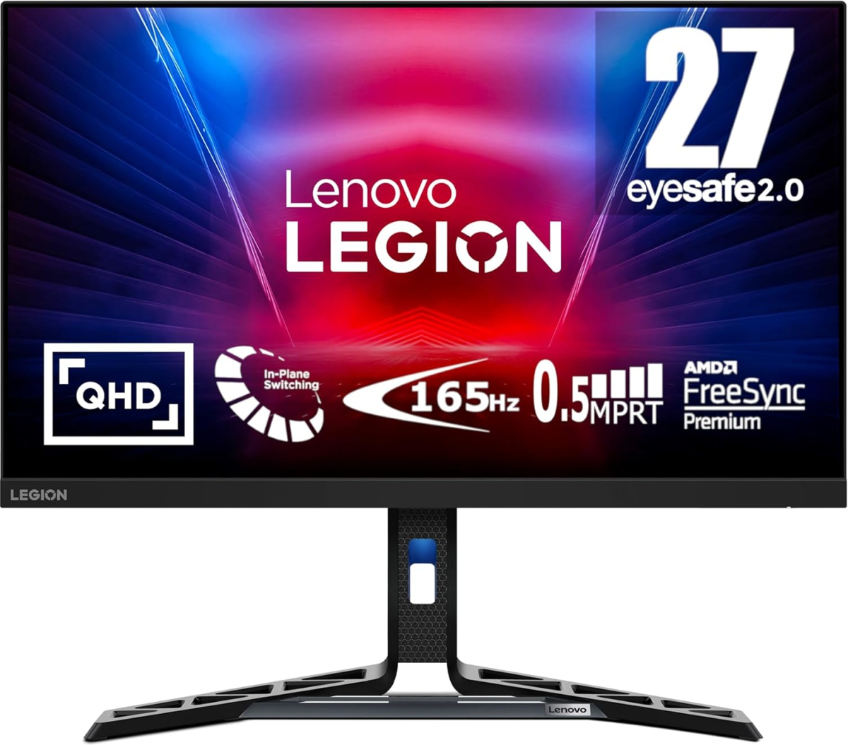 Монитор Lenovo Legion R27Q-30 27" 2560 x 1440 QHD, IPS, 0.5ms, 165Hz, 2xHDMI 2.1, 1x DP 1.4на ниска цена с бърза доставка - BestPC.BG