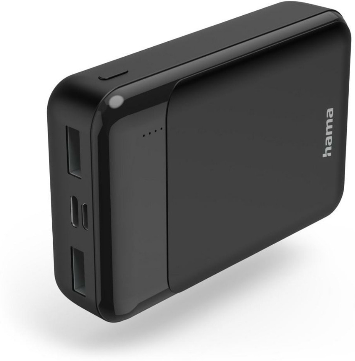 Външна батерия Hama Eco Power 10, 10000 mAh, 1x microUSB, 1x USB Type-C, 2 A, Черенна ниска цена с бърза доставка - BestPC.BG