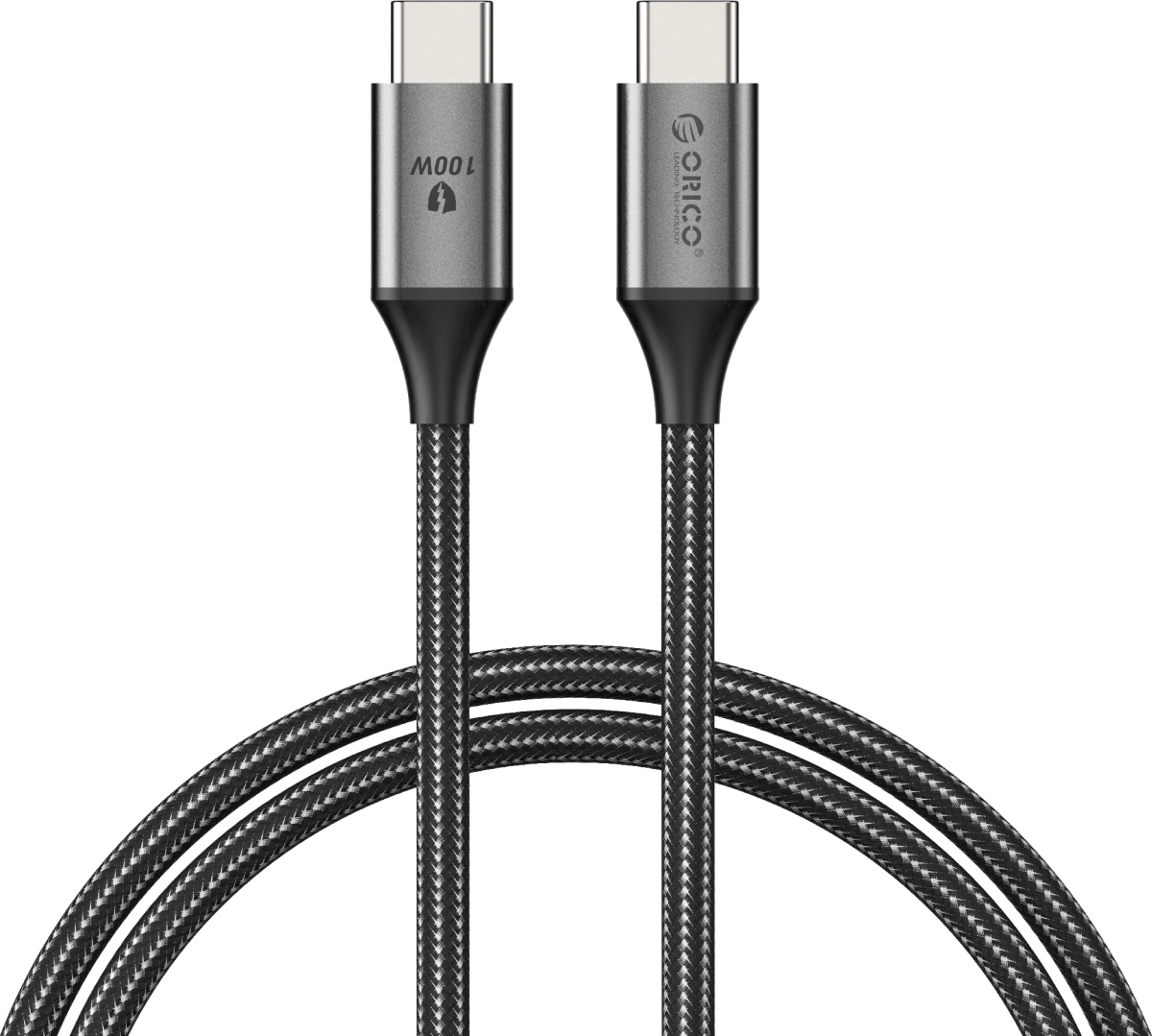 Orico кабел Cable USB C-to-C PD 100W Charging 1.0m Black - CDX-100CC-BKна ниска цена с бърза доставка - BestPC.BG