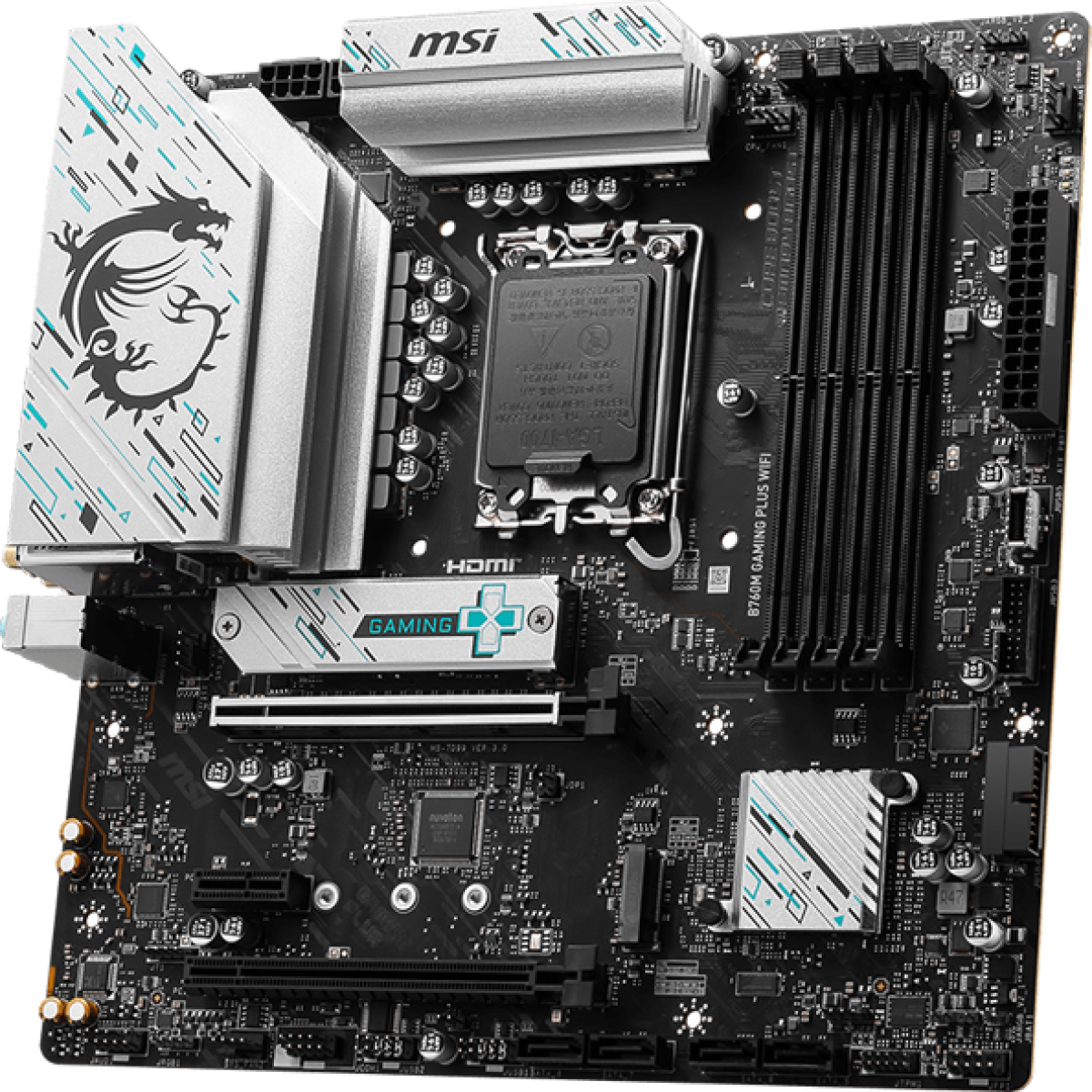 Дънна платка MSI Main Board Desktop B760M Gaming Plus WiFi, LGA1700, 4x DDR5, 2x HDMI, mATXна ниска цена с бърза доставка - BestPC.BG